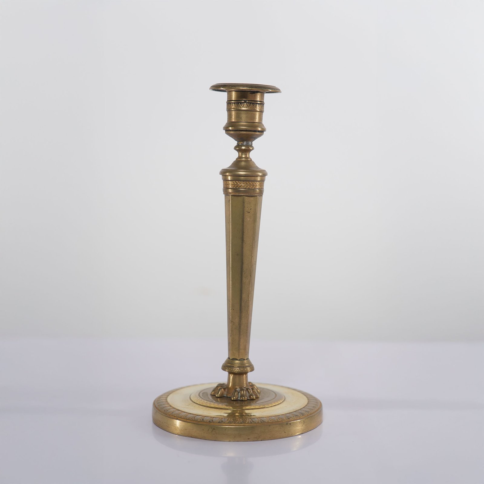 Antique French Gilt Bronze Candlesticks Late 19th Century, Neoclassical Influence – photo 2