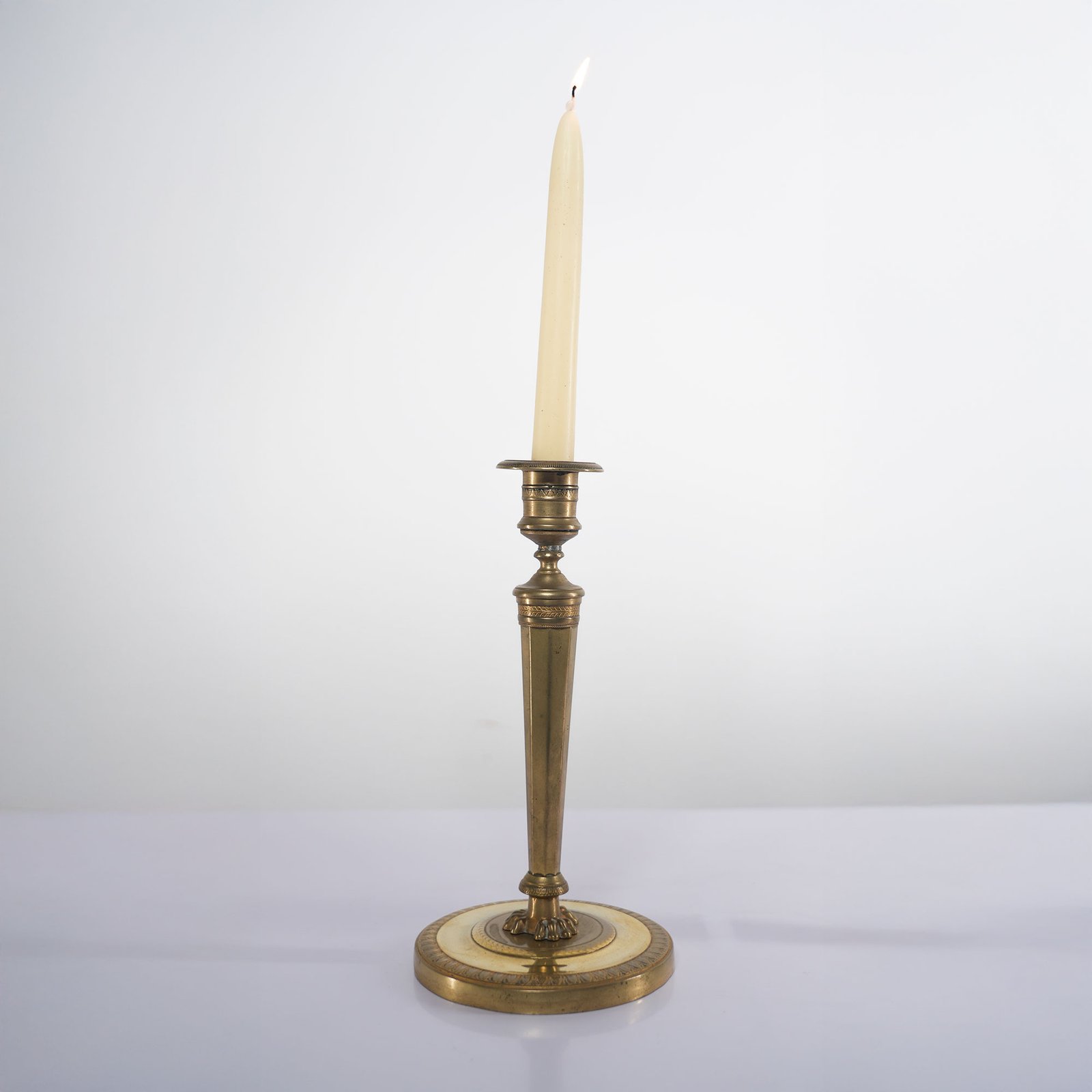 Antique French Gilt Bronze Candlesticks Late 19th Century, Neoclassical Influence – photo 3