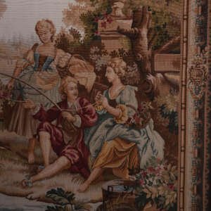 Romance in the Country – Antique French Aubusson Tapestry (Late 19th Century) – photo 2