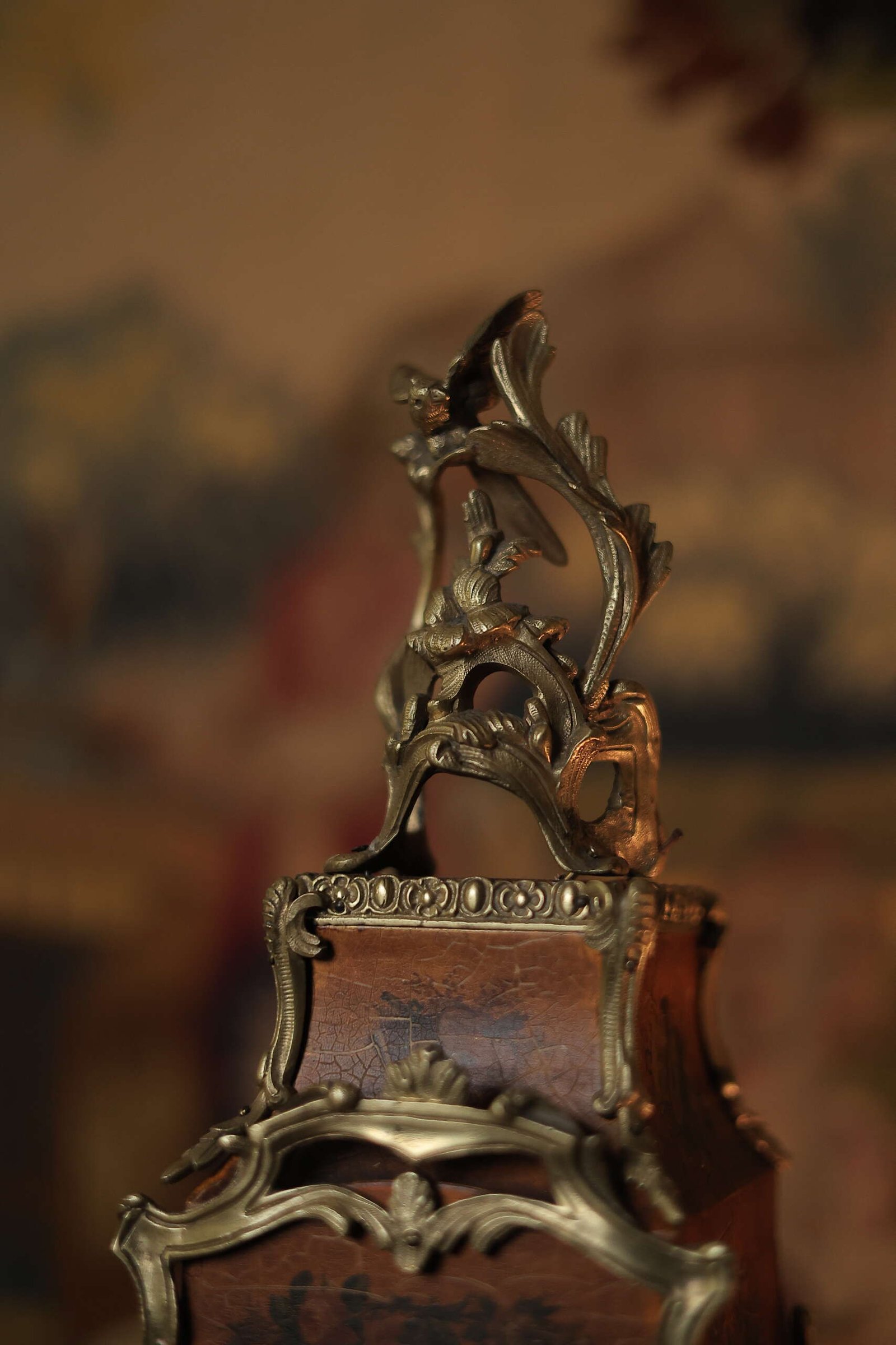Antique French Vernis Martin Mantel Clock, Japy Frères Movement, c. 1880 – photo 9